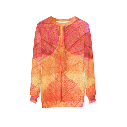 Leaves  Sweatshirt -Autumn, Cozy Fall Apparel, Gift for Nature Lovers, Unique AOP Design, Perfect for Cool Days