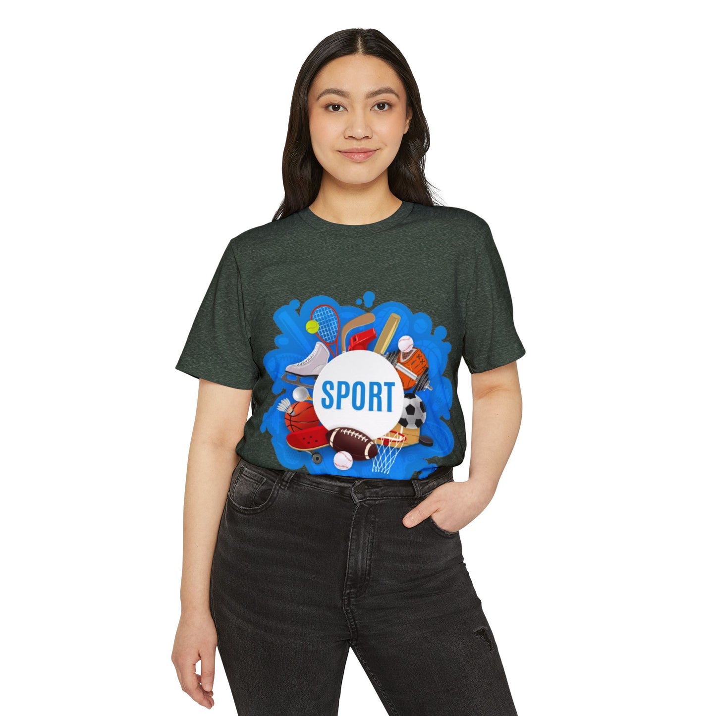 Sporty Recycled Organic T-Shirt for Active Lifestyle, Eco-Friendly Tee, Gift for Fitness Lovers, Perfect for Sports Events, Casual Wear