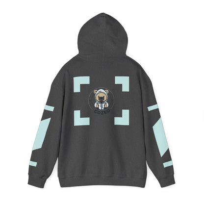 Cozy Bear Graphic Hoodie Heavy Blend Sweatshirt, Cute Bear Hoodie, Casual Wear, Fall Fashion, Gift for Teens