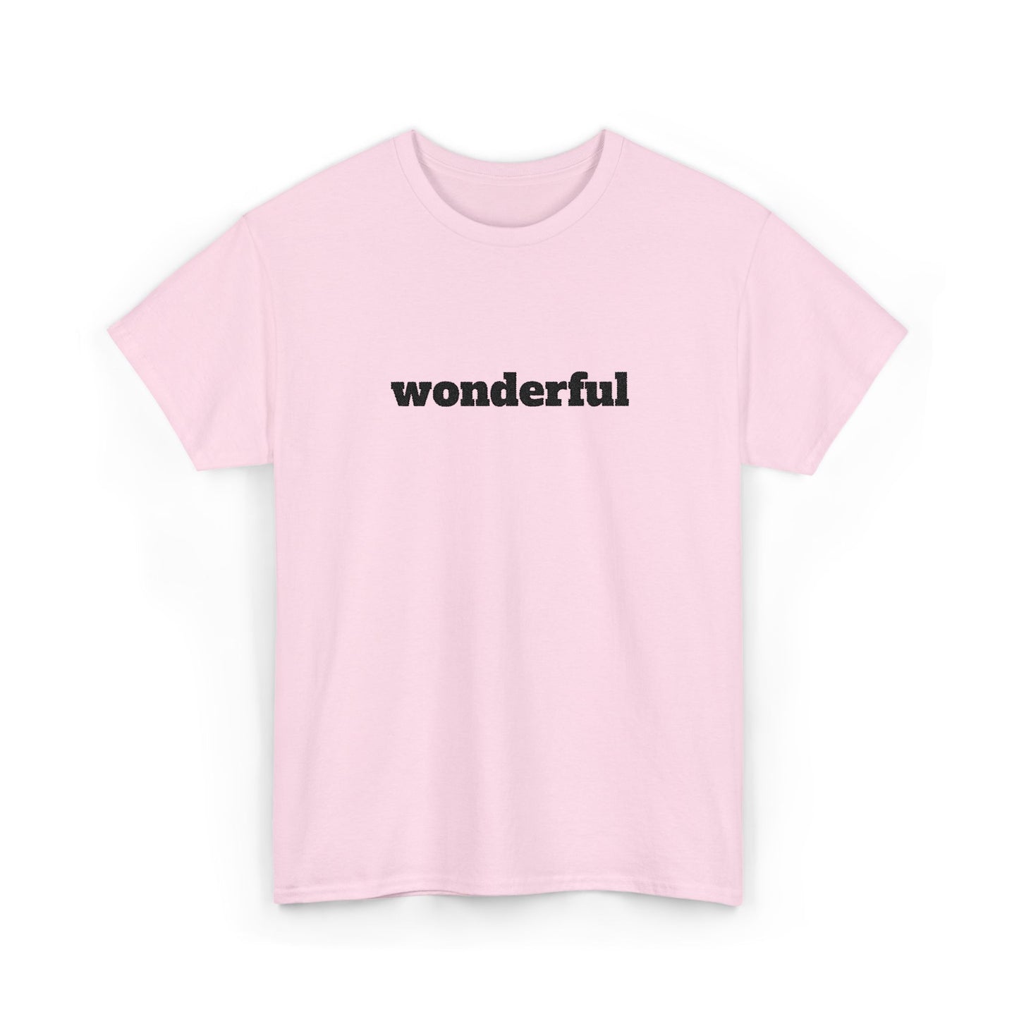 Wonderful Vibes  Heavy Cotton Tee, Casual Graphic Tee, Gift for Friends, Positive Affirmation Shirt, Everyday Wear, Birthday Gift