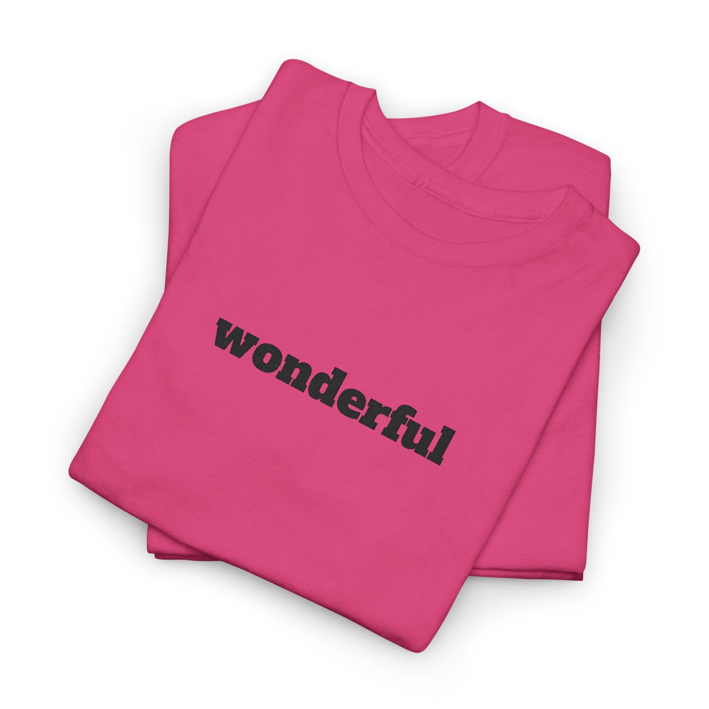 Wonderful Vibes  Heavy Cotton Tee, Casual Graphic Tee, Gift for Friends, Positive Affirmation Shirt, Everyday Wear, Birthday Gift