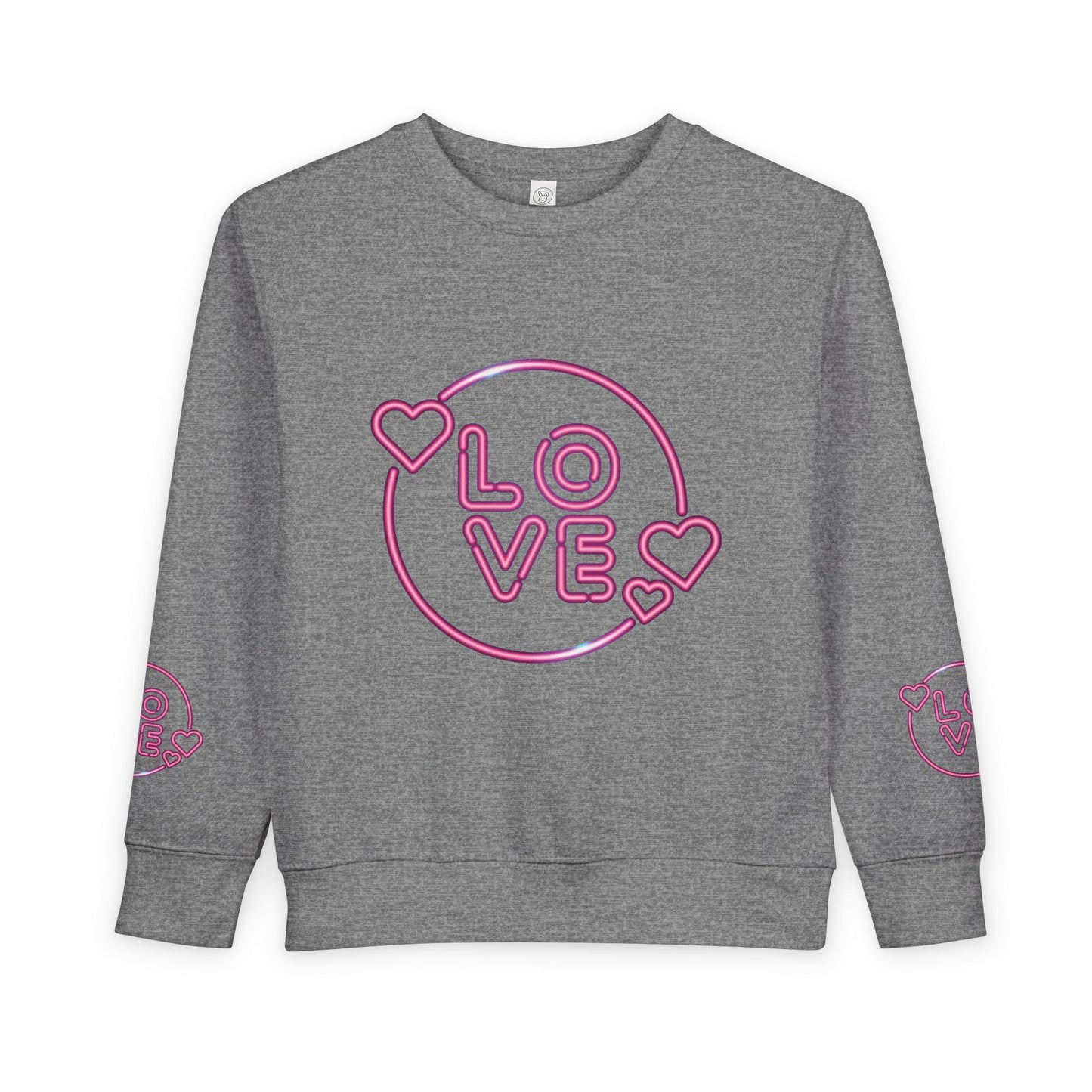 Charming Toddler Sweatshirt with 'Love' Print, Cozy Kids Pullover, Cute Gift for Birthdays, Playdates