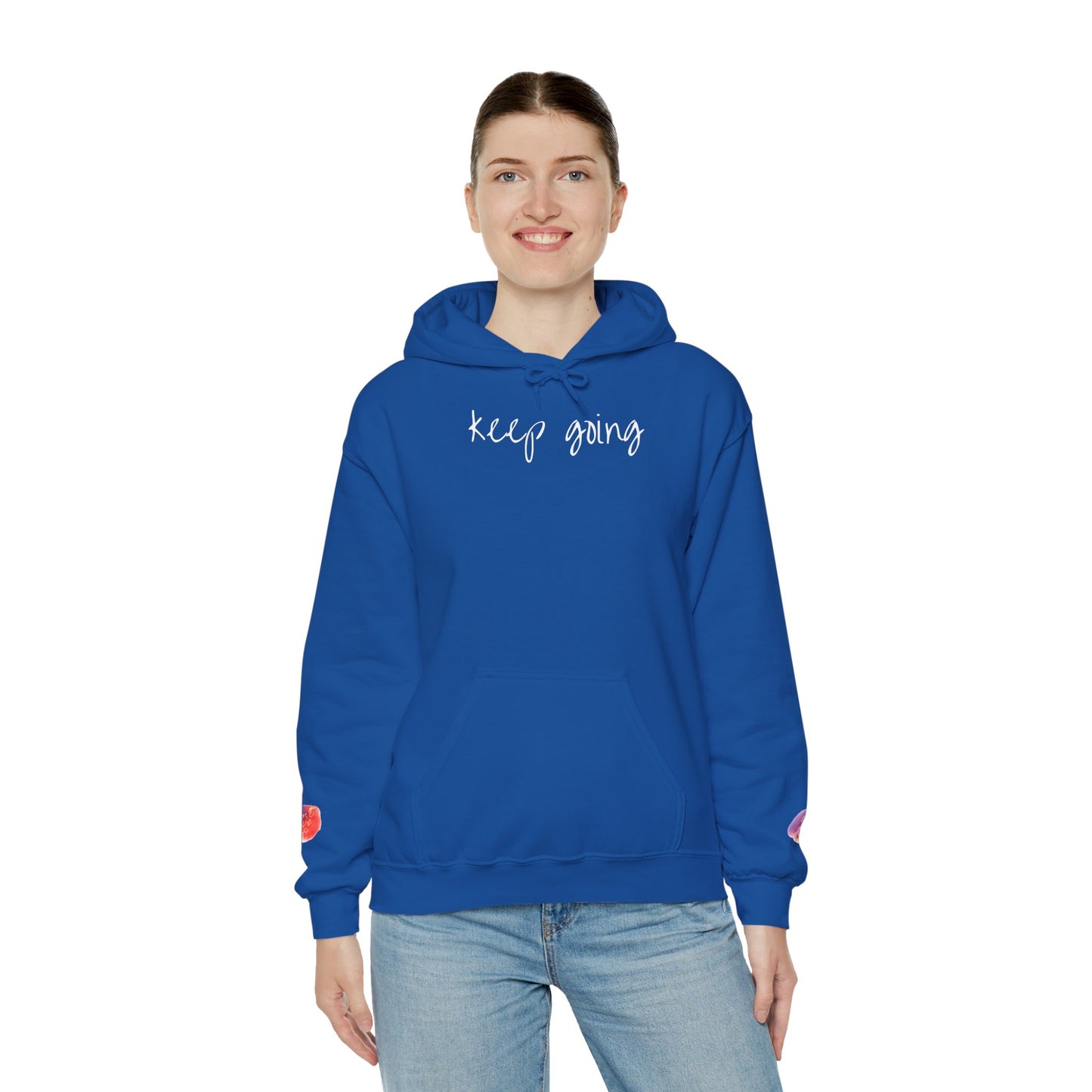 keep going design Heavy Blend™ Hooded Sweatshirt