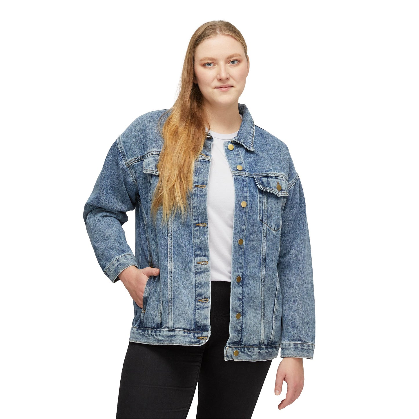 Stylish Women's Denim Jacket – Vintage Casual Outerwear, Perfect for Spring & Summer, Everyday Fashion, Gift for Her