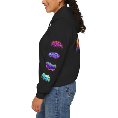 Graffiti Art  Hoodie - Cozy Streetwear, Unique Gift for Art Lovers, Perfect for Festivals, Casual Wear, Cool Graphic Sweatshirt