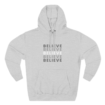 Inspiring Three-Panel Fleece Hoodie, Cozy Pullover, Motivational Gift, Everyday Wear, Layering Essential