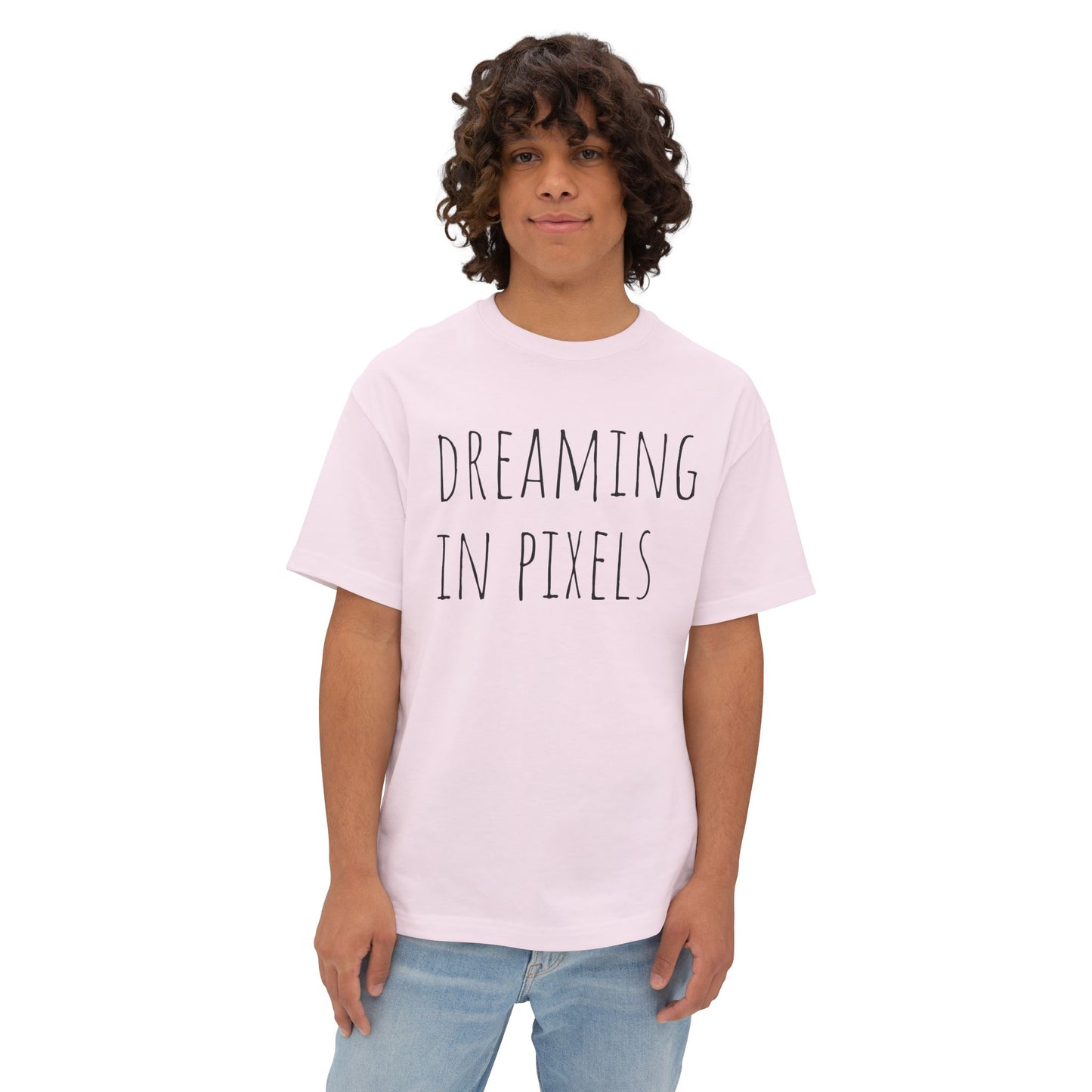 Dreaming in Pixels Oversized Tee |  Graphic T-Shirt, Casual Wear, Gift for Gamers, Artistic Style, Comfortable Apparel