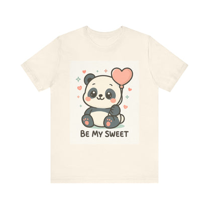 Cute Panda Tee, Be My Sweet T-Shirt, Gift for Animal Lovers, Kids and Adults,  Casual Wear, Cute Animal Tee