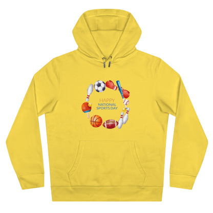 Happy Sports Day King Hooded Sweatshirt, Sports Lover Gift, Activewear, Casual Clothing, Athletic Hoodie, Sports Day Celebration