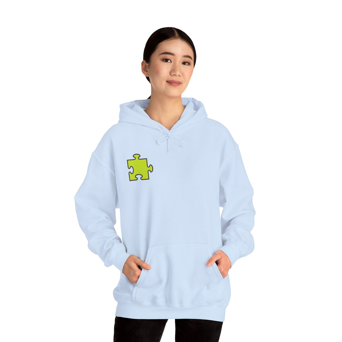 Colorful Puzzle Piece Hoodie for Creative Minds, Perfect for Gifts, Cozy Sweatshirt for Everyday Wear,