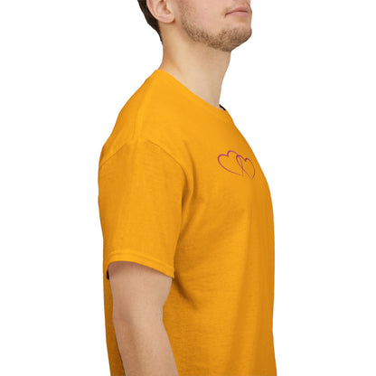 Minimalist Heart  Heavy Cotton Tee, Casual Wear, Gift for Her, Heart Tee, Everyday Fashion, Birthday Gift, Love Tee