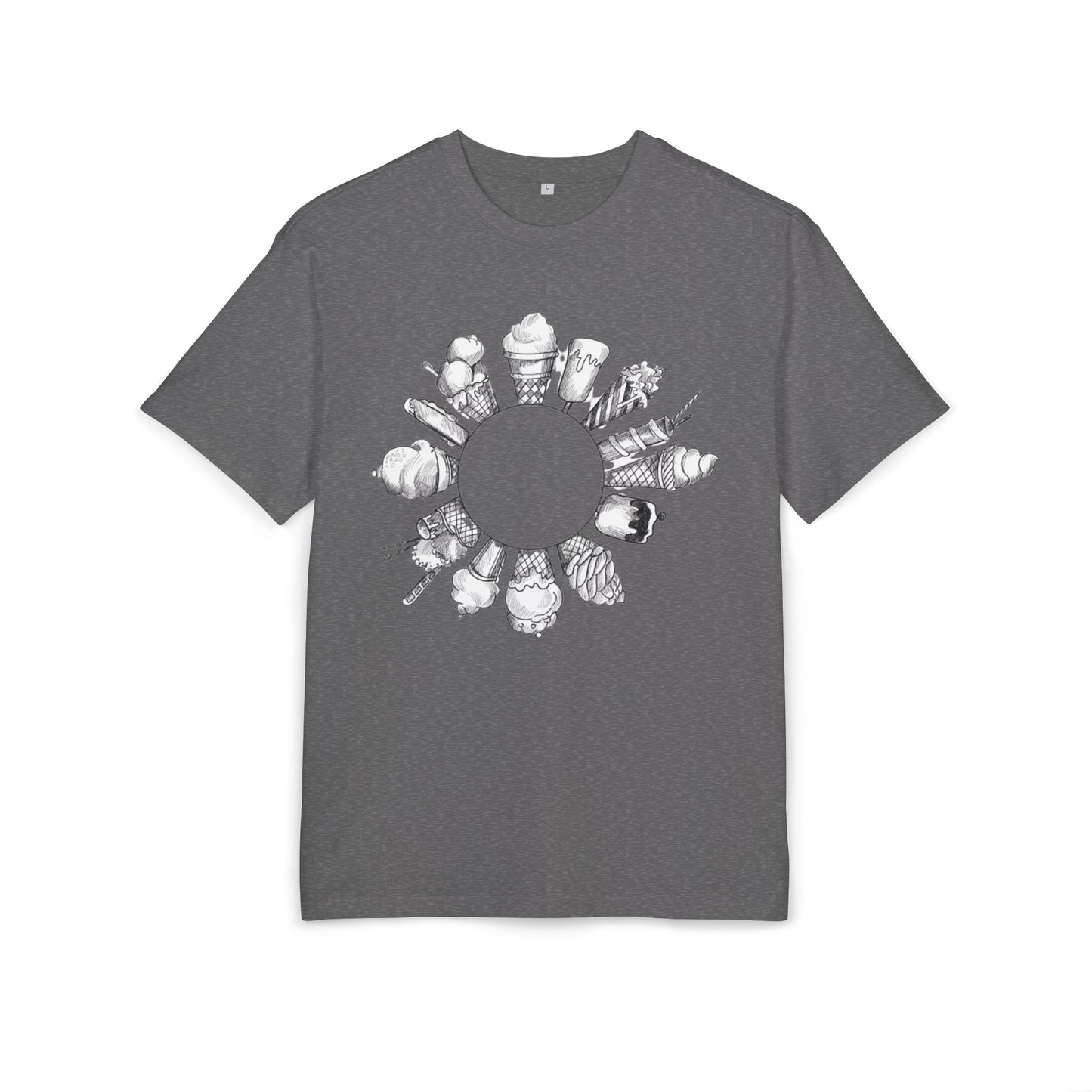 Ice Cream Lovers  Heavy Oversize Tee, Summer Fashion, Casual Wear, Gift for Foodies, Ice Cream Enthusiasts, Comfort Tee