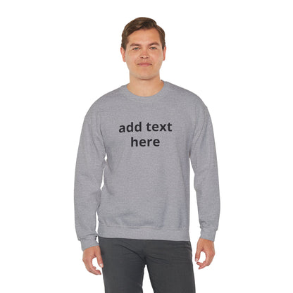 Custom Text Crewneck Sweatshirt — Minimal Personalized Pullover