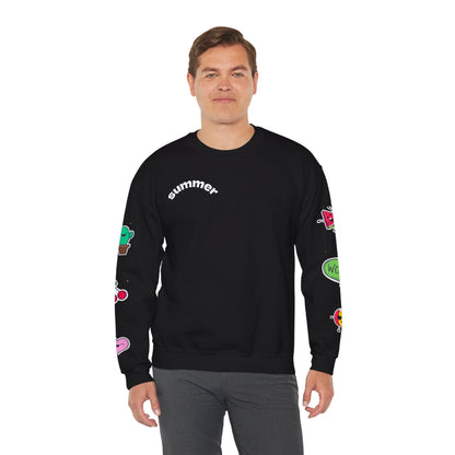 Cool Summer Vibes  Crewneck Sweatshirt, Lightweight Casual Wear, Summer Fashion, Gift for Friends, Sunny Day Outfits, Trendy Apparel