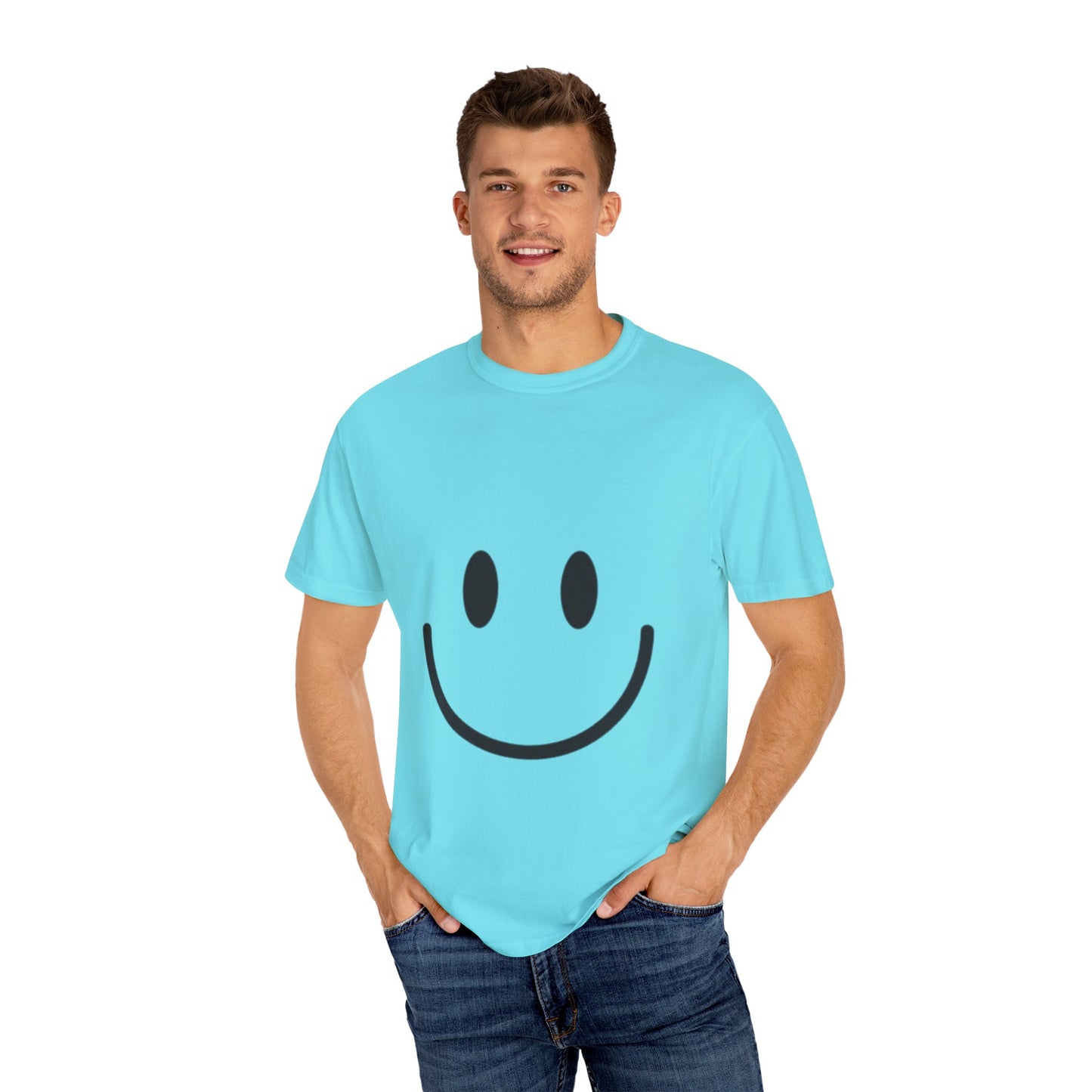 Smiley Face  T-Shirt, Fun Graphic Tee, Casual Wear, Gift for Friends, Positive Vibes Shirt, Happy Birthday Gift, Summer Essentials