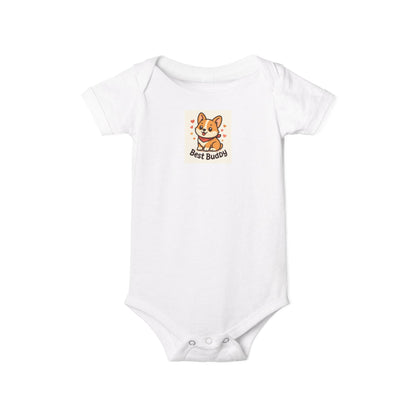 Cute Corgi Infant Onesie - Best Buddies Baby Bodysuit, Baby Shower Gift, Cute Gift for New Parents, Adorable Baby Outfit, Infant Clothing