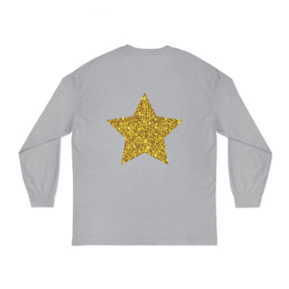Golden Star  Long Sleeve T-Shirt, Casual Shirt, Gift for Her, Holiday Apparel, Everyday Wear, Comfortable Style