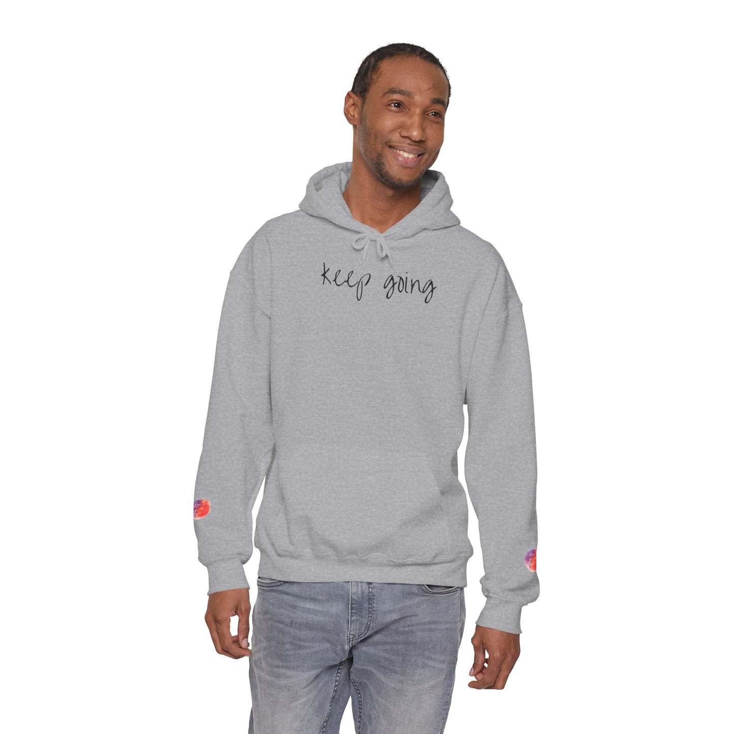 keep going design Heavy Blend™ Hooded Sweatshirt