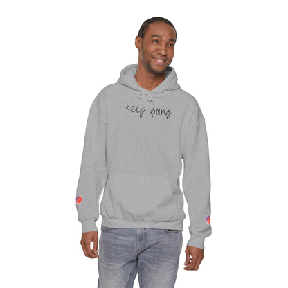 keep going design Heavy Blend™ Hooded Sweatshirt
