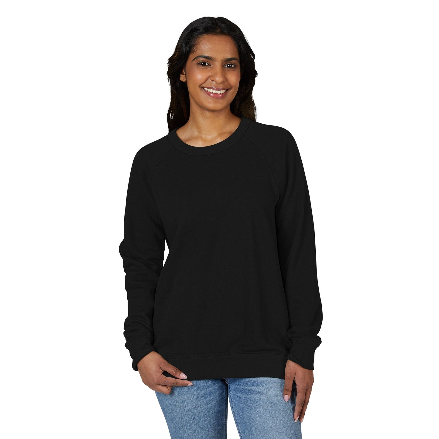 French Terry Raglan Crewneck Sweatshirt, Cozy Casual Wear, Perfect for Lounging, Gift for Him and Her, Everyday Comfort