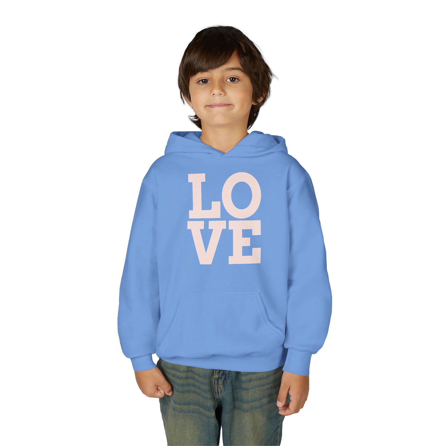 Love Youth Hoodie - Soft Blend Sweatshirt for Teens, Cute Gift for Birthdays, Valentine's Day, Cozy Casual Wear, Inspirational Apparel