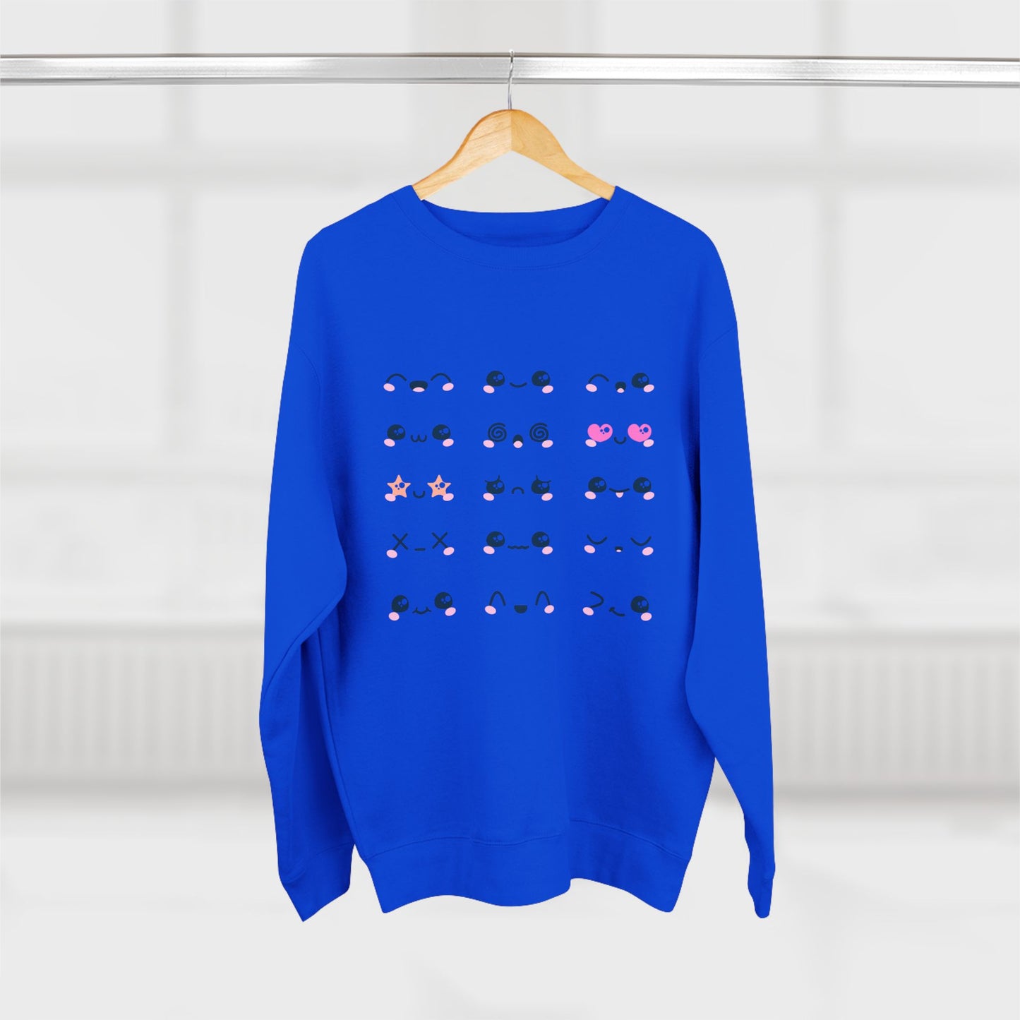 Cute Expression Crewneck Sweatshirt, Cozy Gift, Fashionable Apparel, Sweatshirt, Trendy Outfit, Perfect for Fall