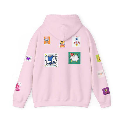 Colorful Graphic Hoodie, Fun Streetwear Sweatshirt,  Fashion, Casual Wear, Unique Gift, Trendy Apparel