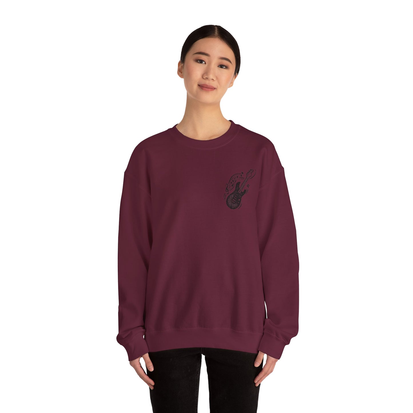 Musical Vibe Crewneck Sweatshirt, Perfect for Music Lovers, Gift, Cozy Style for Concerts, Casual Wear, Thoughtful Present