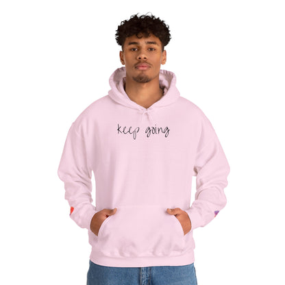 keep going design Heavy Blend™ Hooded Sweatshirt