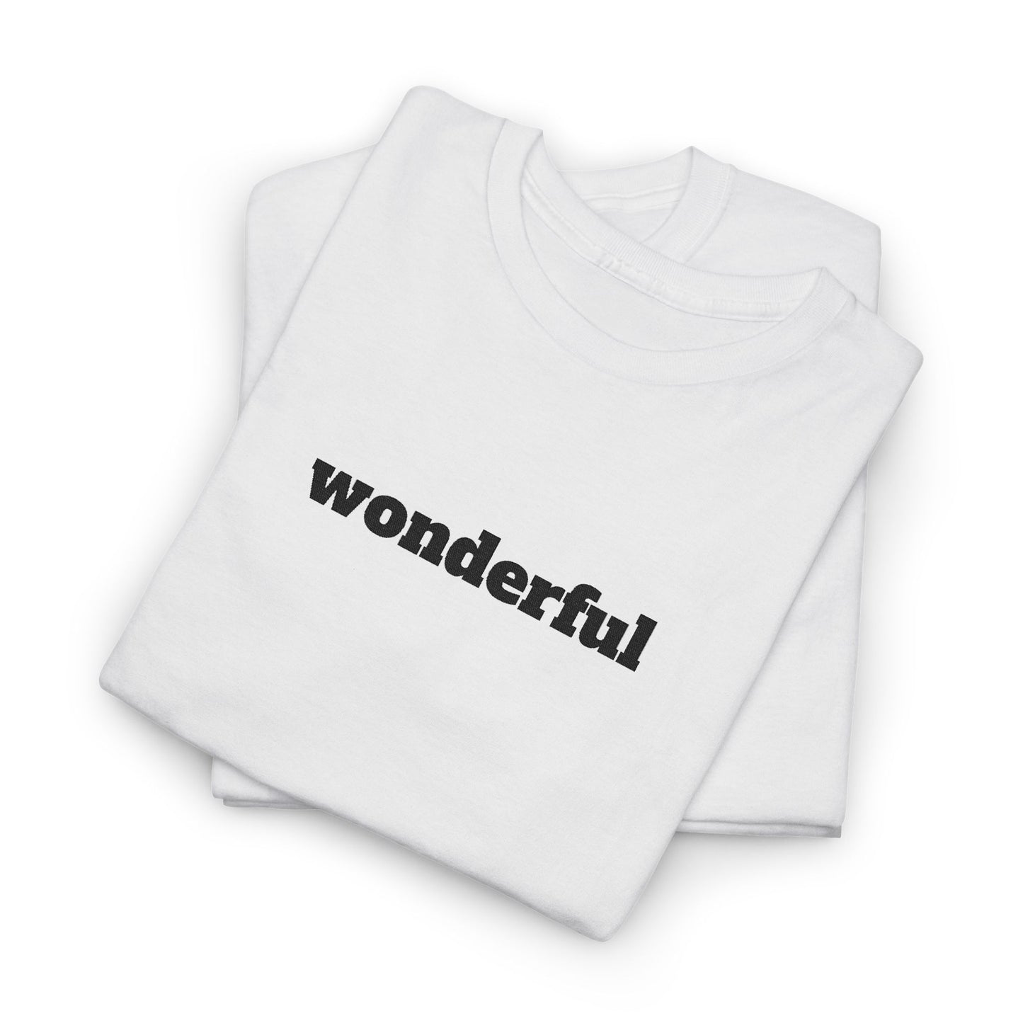 Wonderful Vibes  Heavy Cotton Tee, Casual Graphic Tee, Gift for Friends, Positive Affirmation Shirt, Everyday Wear, Birthday Gift