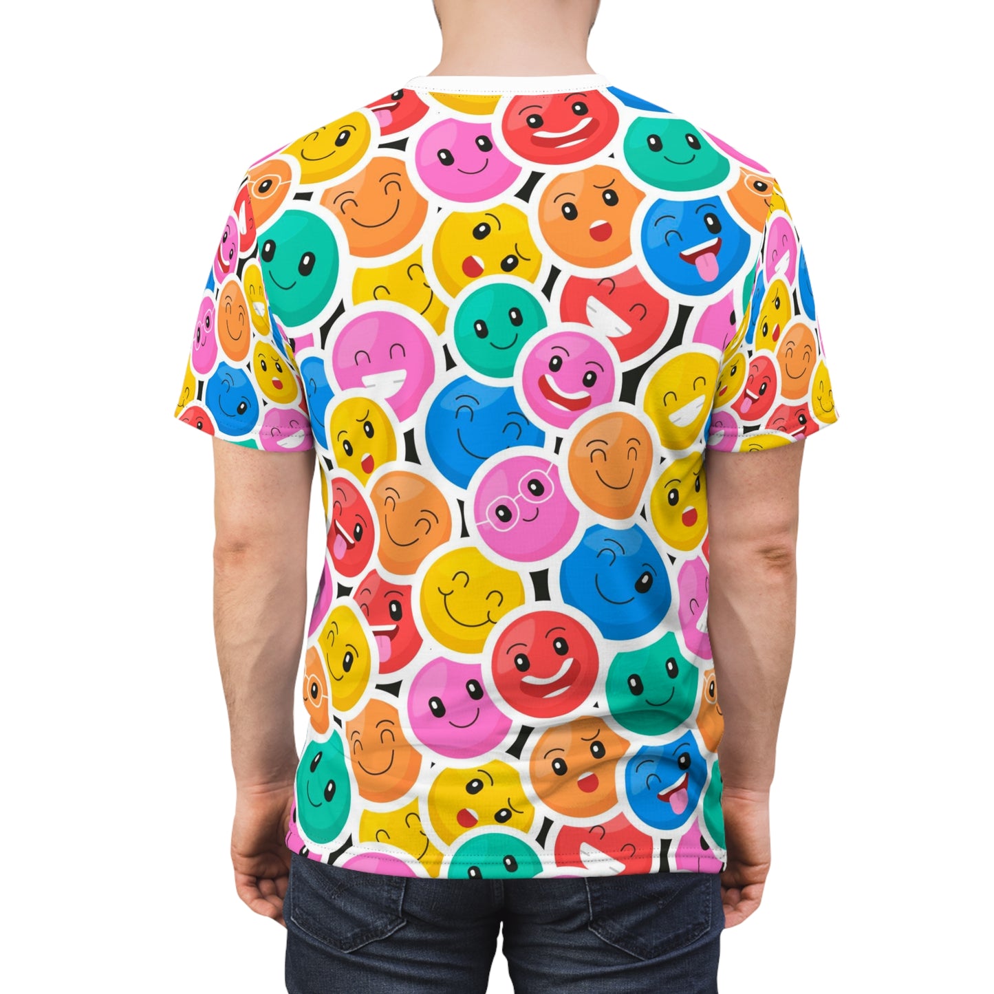 Colorful Emoji Tee, Fun & Quirky Graphic Shirt, Gift for Friends, Casual Wear, Birthday or Party Attire