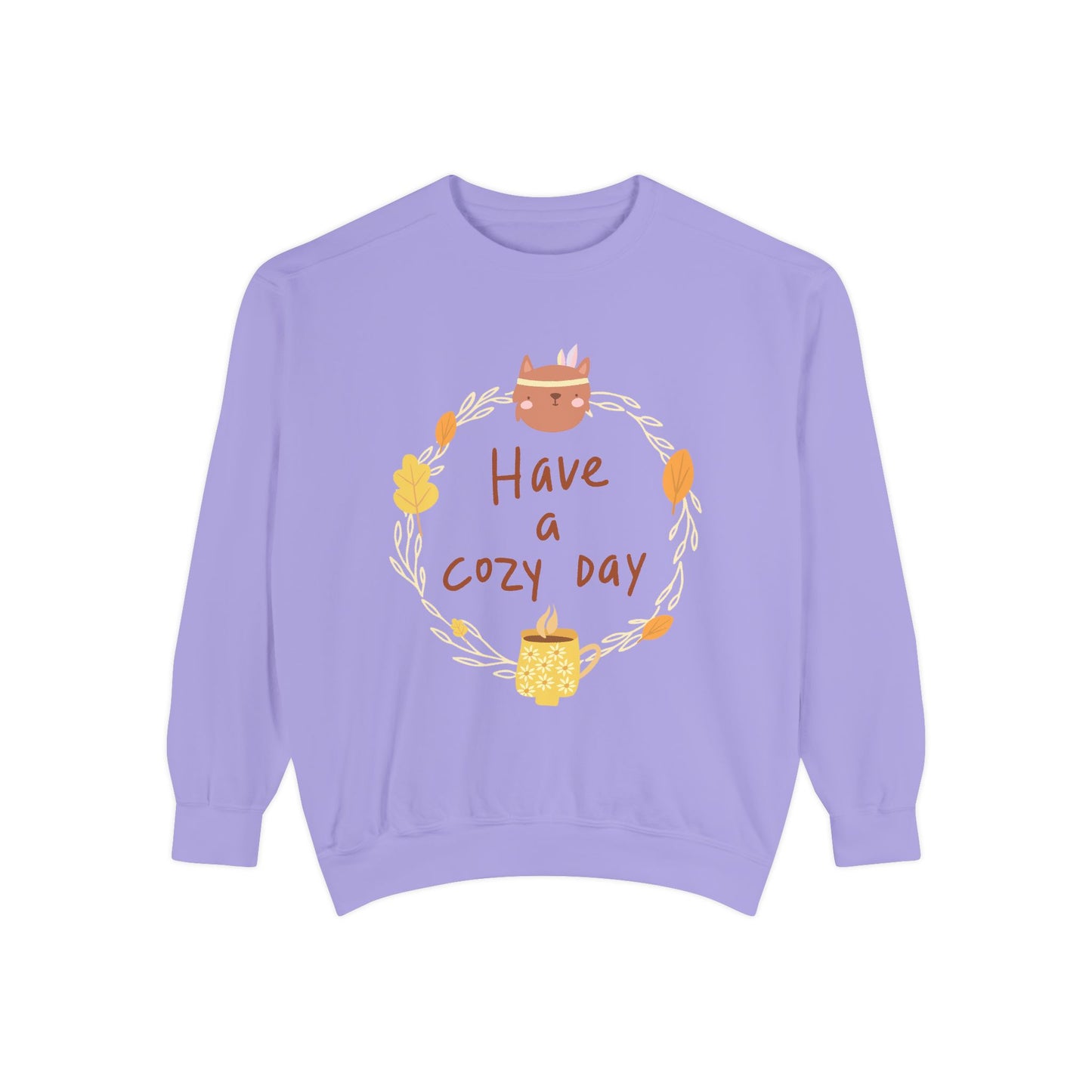 Cozy Day Sweatshirt | Garment-Dyed | Cute Fall Fashion, Everyday Wear, Gift for Her, Relaxed Style, Autumn Apparel