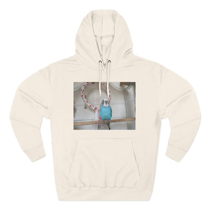 Bird Lover's Three-Panel Fleece Hoodie, Cozy Bird Sweatshirt, Pet Gift, Animal Lover Apparel, Cute Bird Design, Warm Winter Wear
