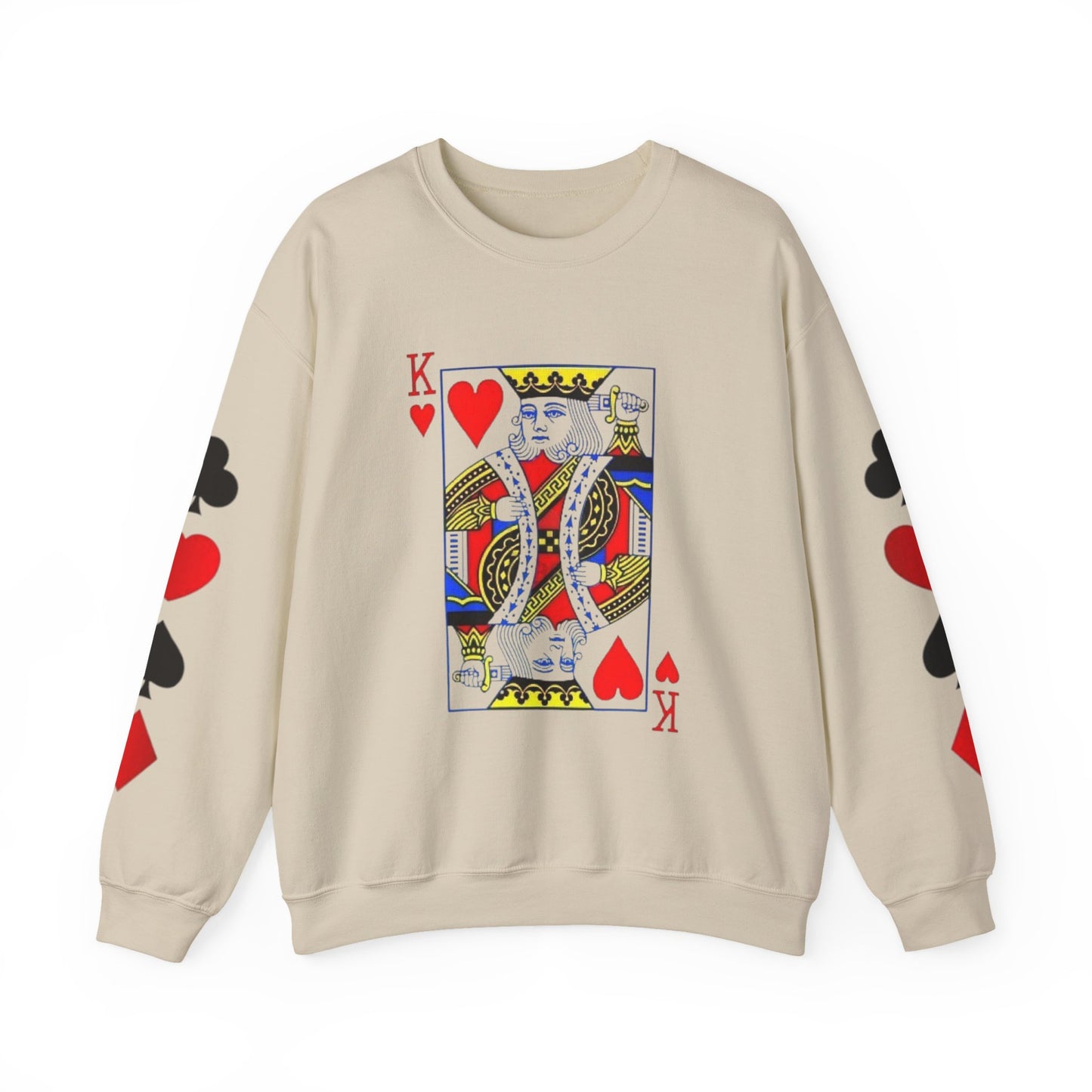 Playing Card King Sweatshirt -  Crewneck, Cozy Fashion, Great for Gamers, Casual Wear, Perfect for Game Night, Gift Idea