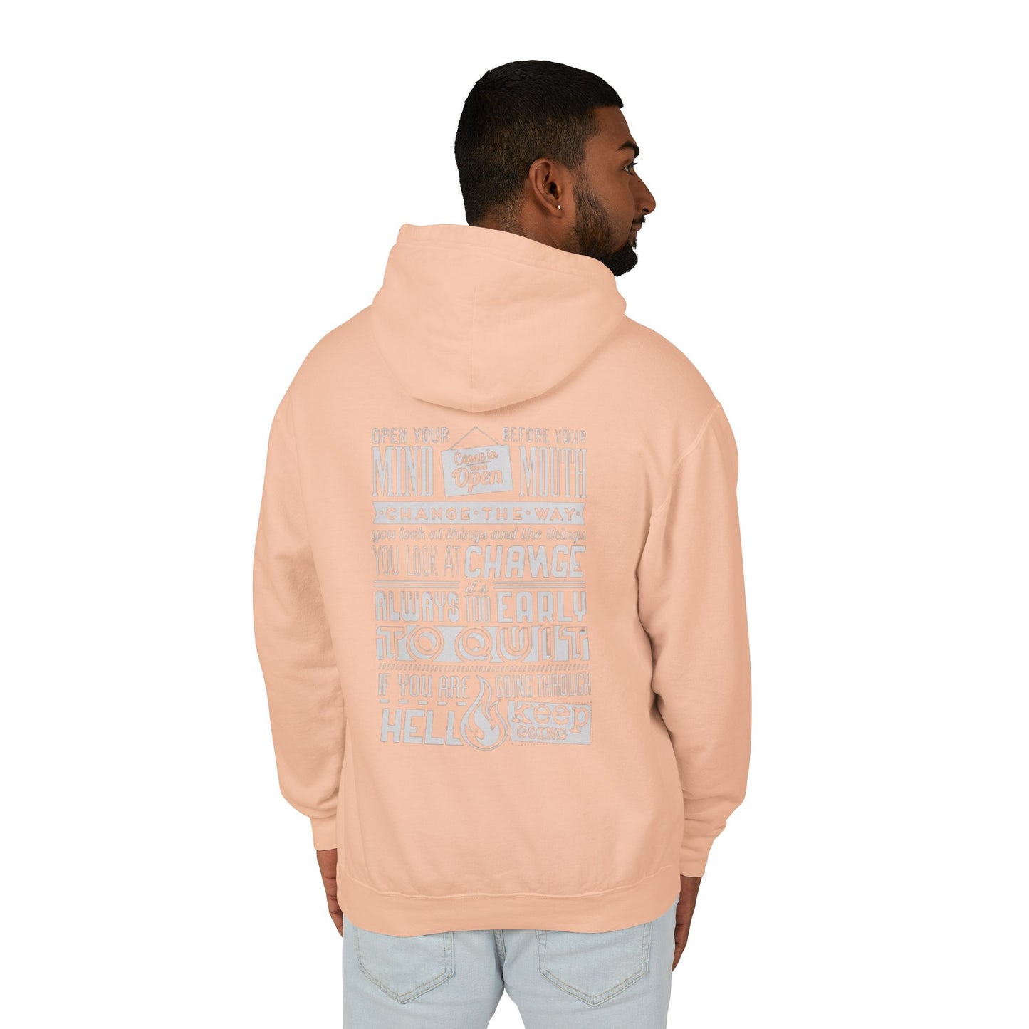 Motivational  Lightweight Hooded Sweatshirt - Change Your Mindset, Inspirational Gift, Everyday Wear, Perfect for Relaxation, [...]