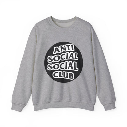 Crewneck Sweatshirt - Anti Social Club Edition, Cozy Sweatshirt, Streetwear Fashion, Gift for Introverts, Lounge Wear, Casual Outfit