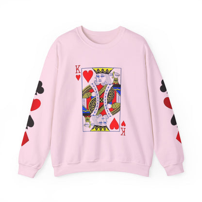 Playing Card King Sweatshirt -  Crewneck, Cozy Fashion, Great for Gamers, Casual Wear, Perfect for Game Night, Gift Idea