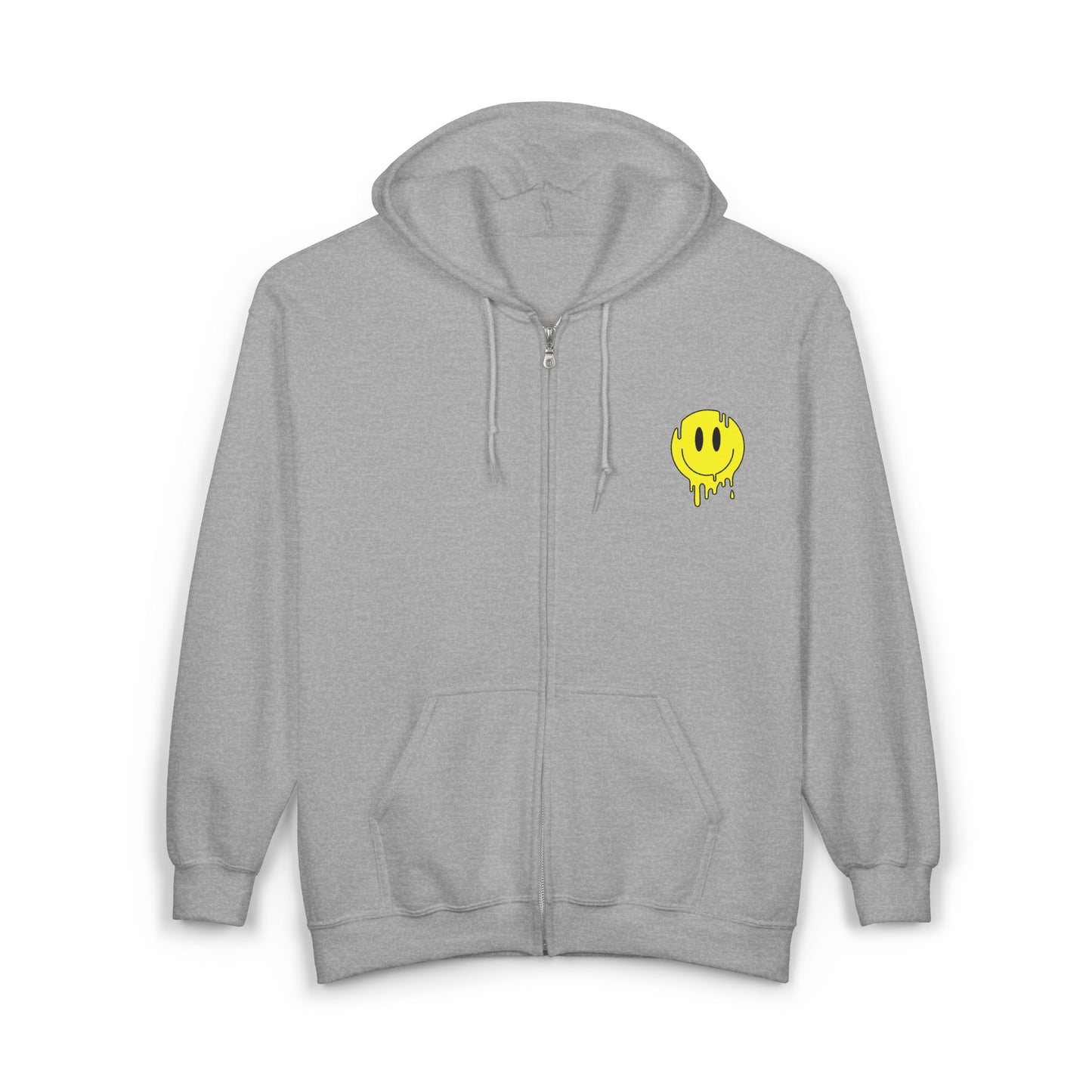 Smile Drip Hoodie - Casual Streetwear,  Zip Hoodie, Happy Apparel, Gift for Friends, Trendy Fall Fashion