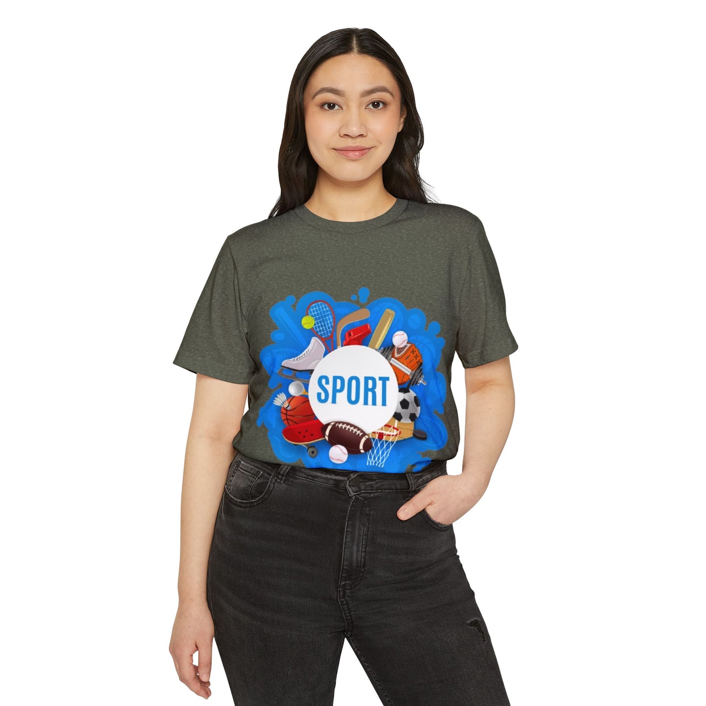 Sporty Recycled Organic T-Shirt for Active Lifestyle, Eco-Friendly Tee, Gift for Fitness Lovers, Perfect for Sports Events, Casual Wear