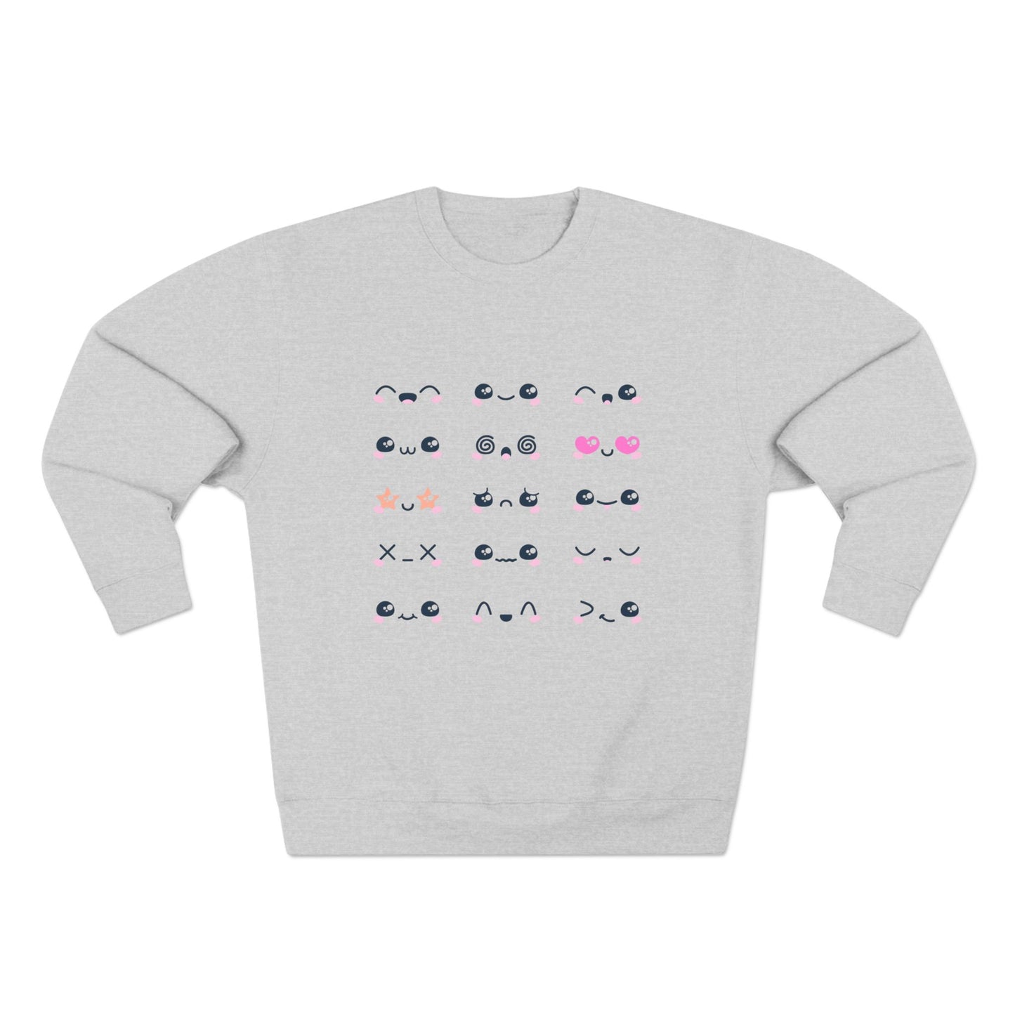 Cute Expression Crewneck Sweatshirt, Cozy Gift, Fashionable Apparel, Sweatshirt, Trendy Outfit, Perfect for Fall