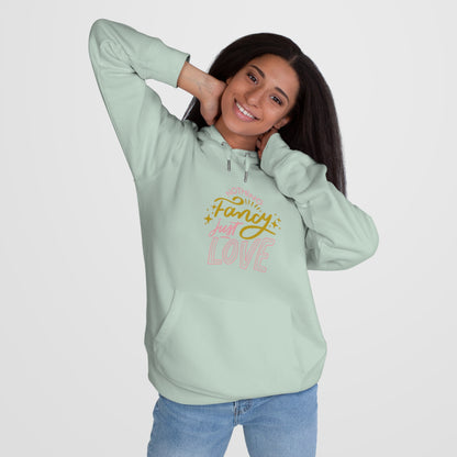 Nothing Fancy Just Love King Hooded Sweatshirt, Cozy Gift for Him, Valentine's Day Gift, Casual Wear, Everyday Comfort Sweatshirt