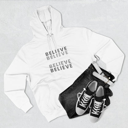 Inspiring Three-Panel Fleece Hoodie, Cozy Pullover, Motivational Gift, Everyday Wear, Layering Essential