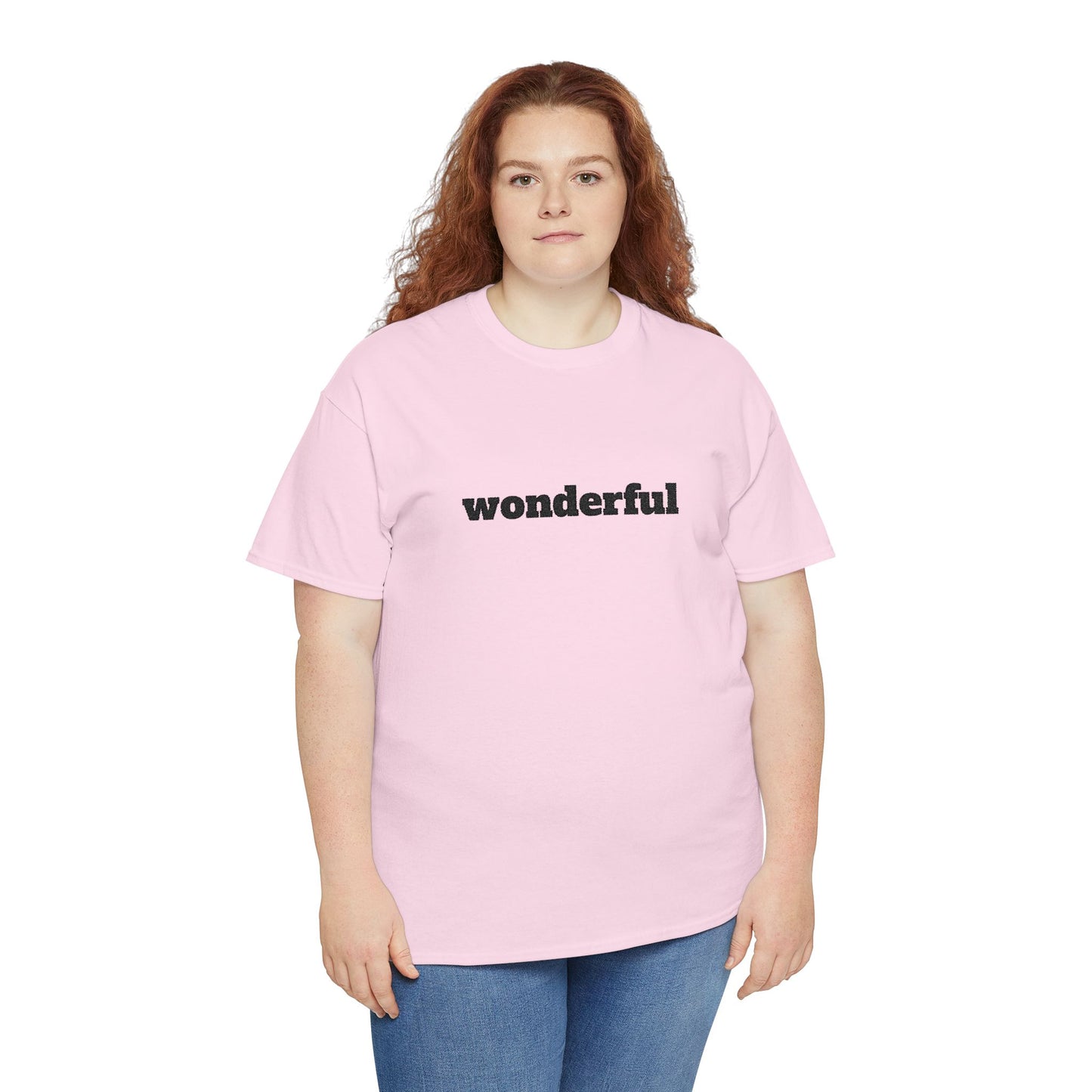 Wonderful Vibes  Heavy Cotton Tee, Casual Graphic Tee, Gift for Friends, Positive Affirmation Shirt, Everyday Wear, Birthday Gift