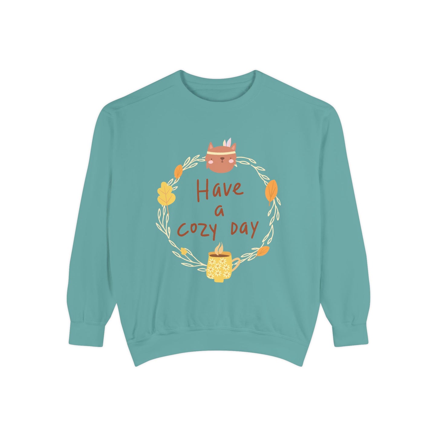 Cozy Day Sweatshirt | Garment-Dyed | Cute Fall Fashion, Everyday Wear, Gift for Her, Relaxed Style, Autumn Apparel