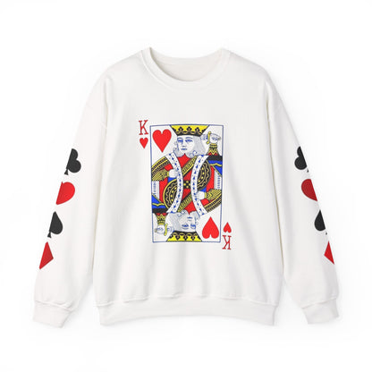 Playing Card King Sweatshirt -  Crewneck, Cozy Fashion, Great for Gamers, Casual Wear, Perfect for Game Night, Gift Idea
