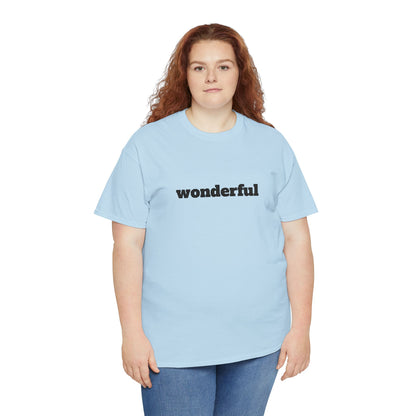 Wonderful Vibes  Heavy Cotton Tee, Casual Graphic Tee, Gift for Friends, Positive Affirmation Shirt, Everyday Wear, Birthday Gift