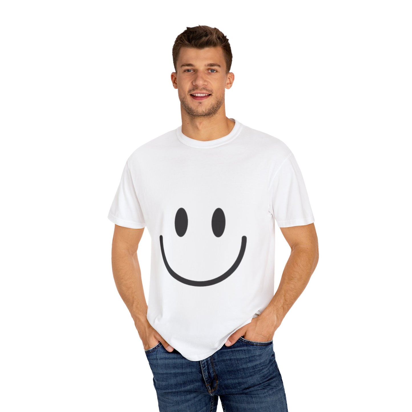 Smiley Face  T-Shirt, Fun Graphic Tee, Casual Wear, Gift for Friends, Positive Vibes Shirt, Happy Birthday Gift, Summer Essentials