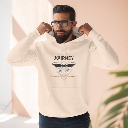 Journey Fleece Hoodie - Cozy White Pullover for Adventurers