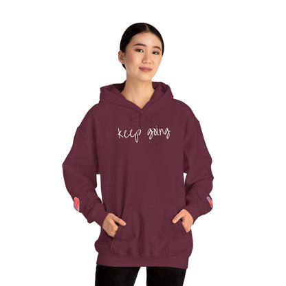 keep going design Heavy Blend™ Hooded Sweatshirt
