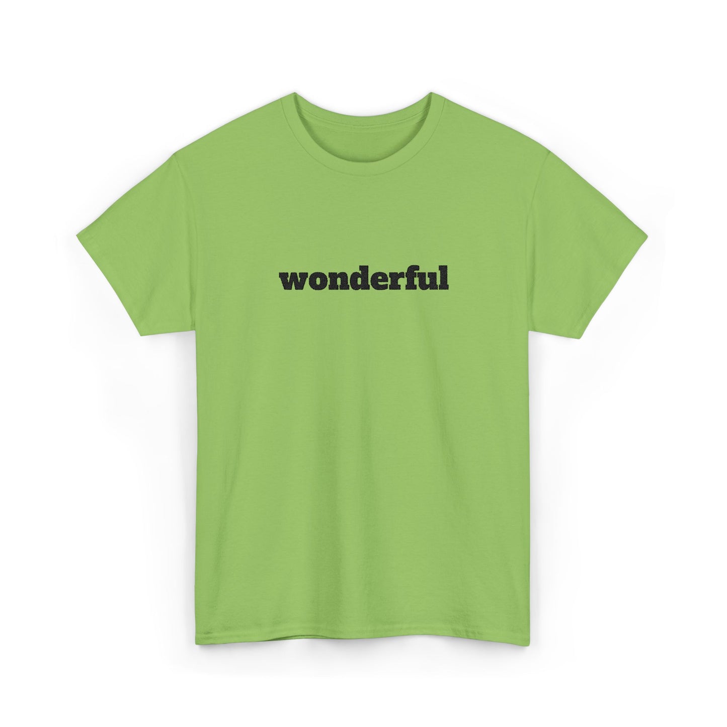 Wonderful Vibes  Heavy Cotton Tee, Casual Graphic Tee, Gift for Friends, Positive Affirmation Shirt, Everyday Wear, Birthday Gift